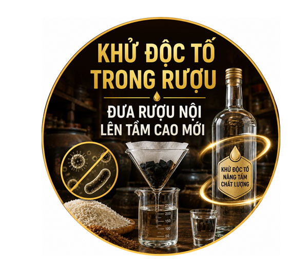 Khử độc tố trong rượu - Đưa rượu nội lên tầm cao mới
