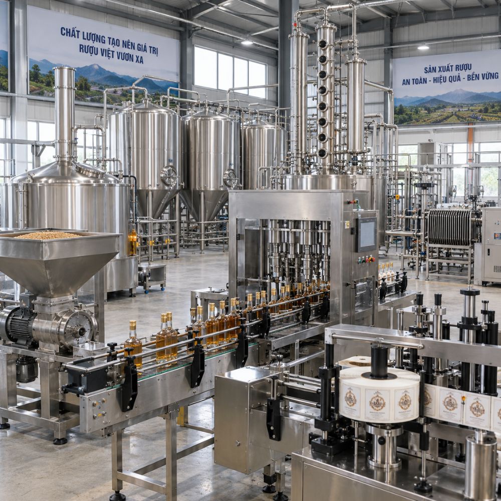 Top 10 Máy Móc Sản Xuất Rượu Cần Có Trong Một Nhà Xưởng