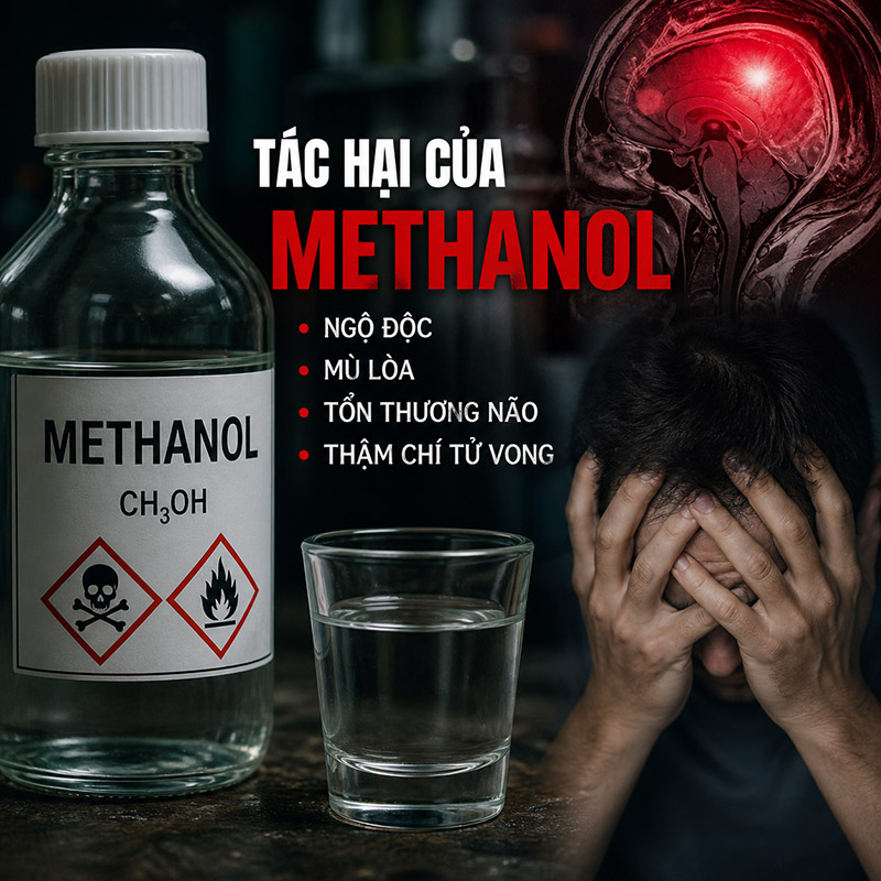 Methanol trong rượu gây độc hại cho cơ thể như thế nào
