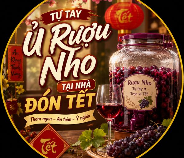 Tự tay ủ rượu nho tại nhà đón tết