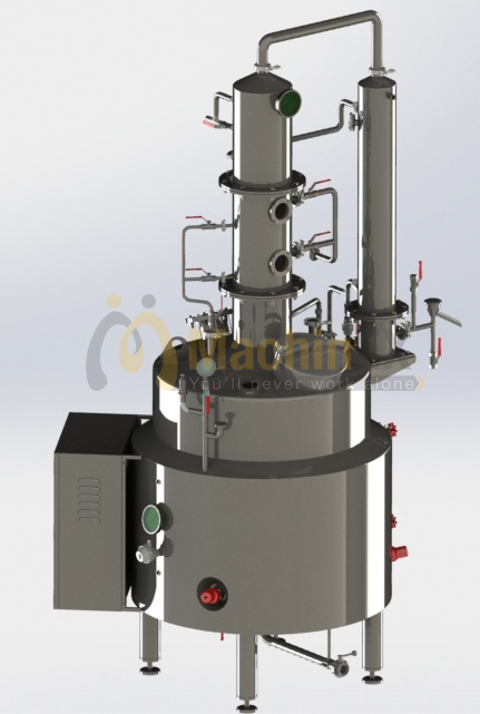 chưng cất hồi lưu 2 cấp - Chóp Inox