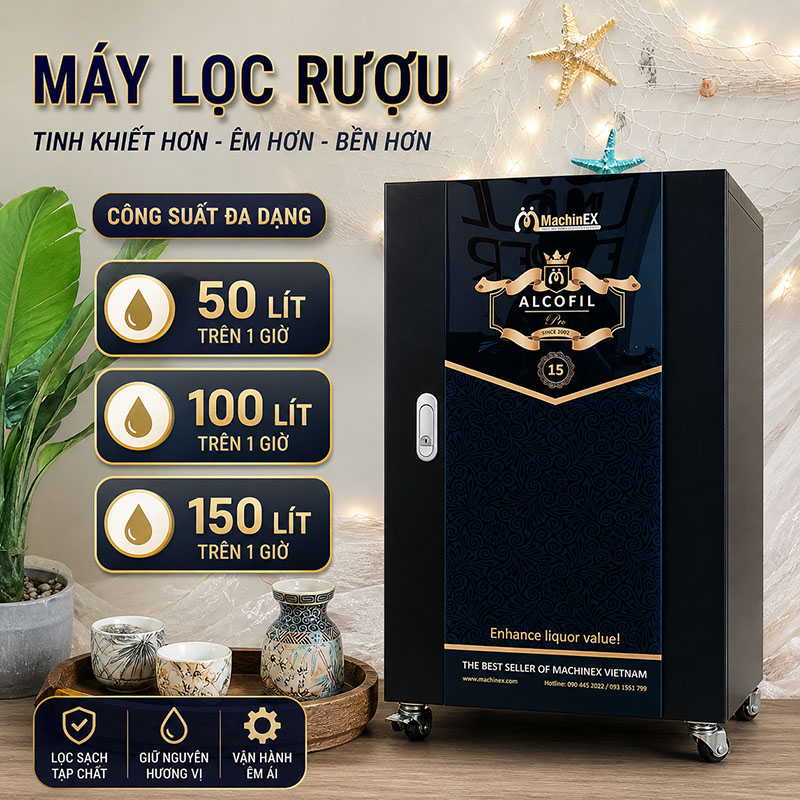 công dụng máy lọc rượu alcofil