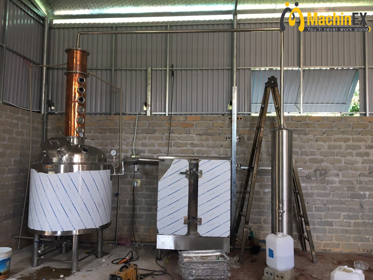 dây chuyền nấu rượu