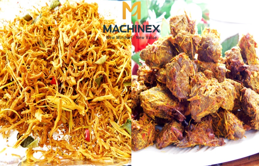 Khô bò, gà thành phẩm.
