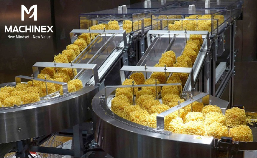 dây chuyền sản xuất mì ăn liền hiện đại