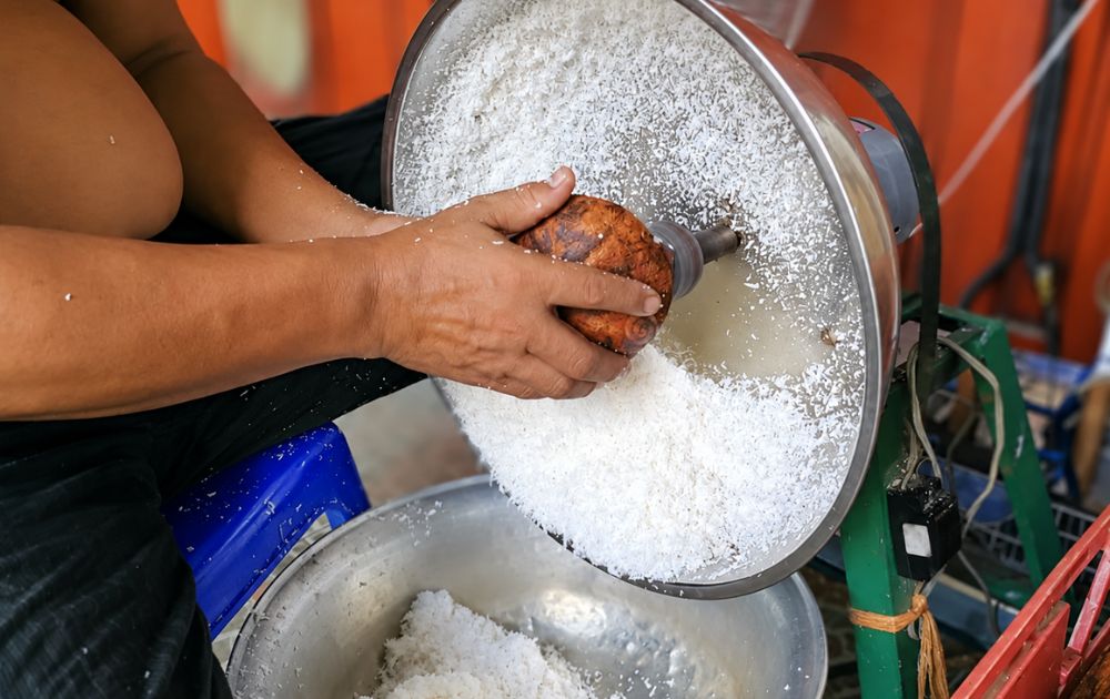 máy nạo dừa cho nhà xưởng