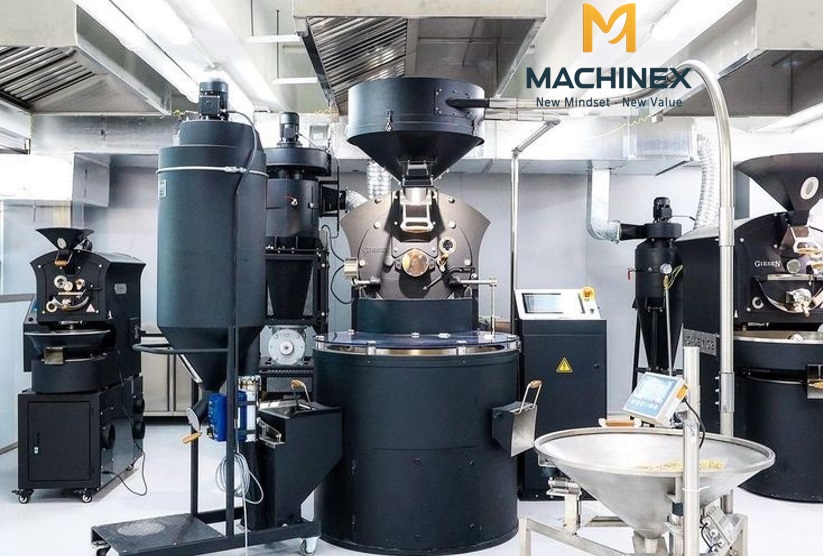 Máy rang cà phê tự động