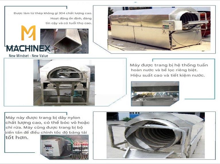 Máy rửa dạng lồng quaycông nghiệp