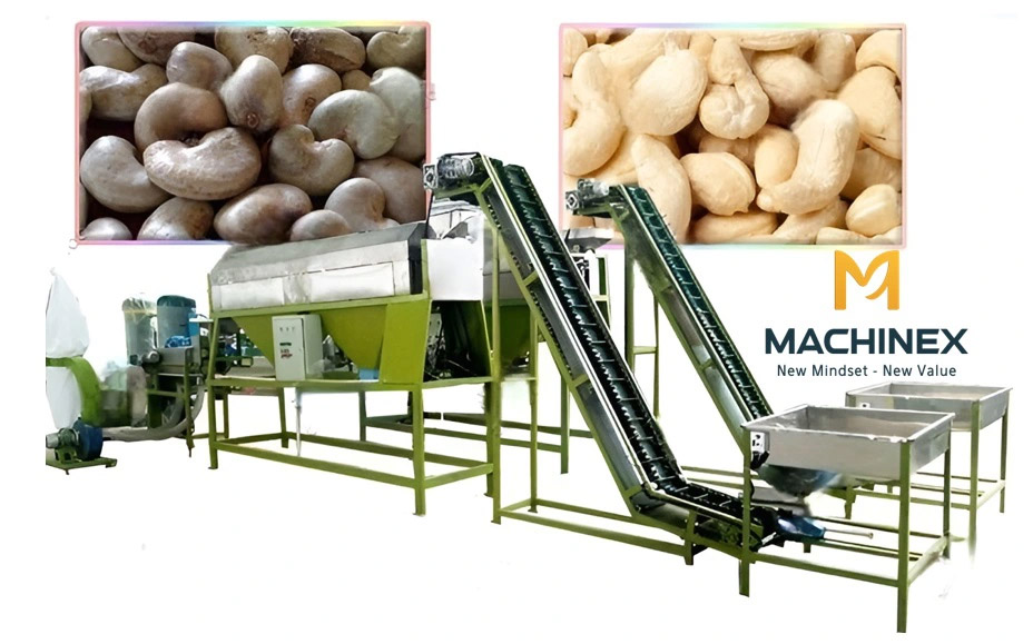 hệ thống máy sơ chế vỏ hạt điều