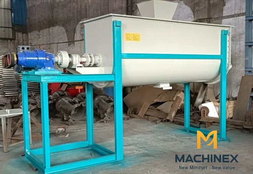 Máy trộn nằm ngang công nghiệp giá rẻ.