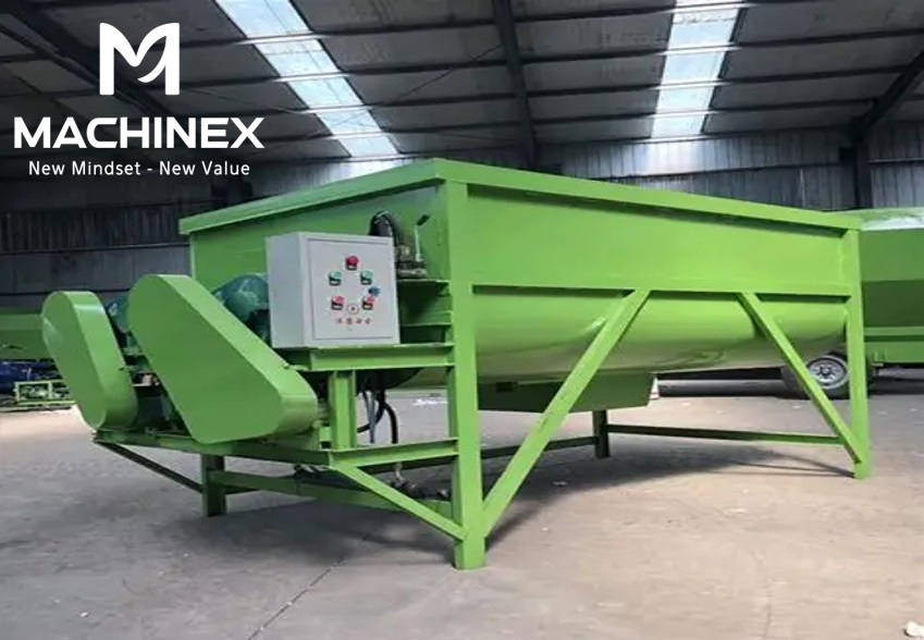 Máy trộn nằm ngang inox công nghiệp