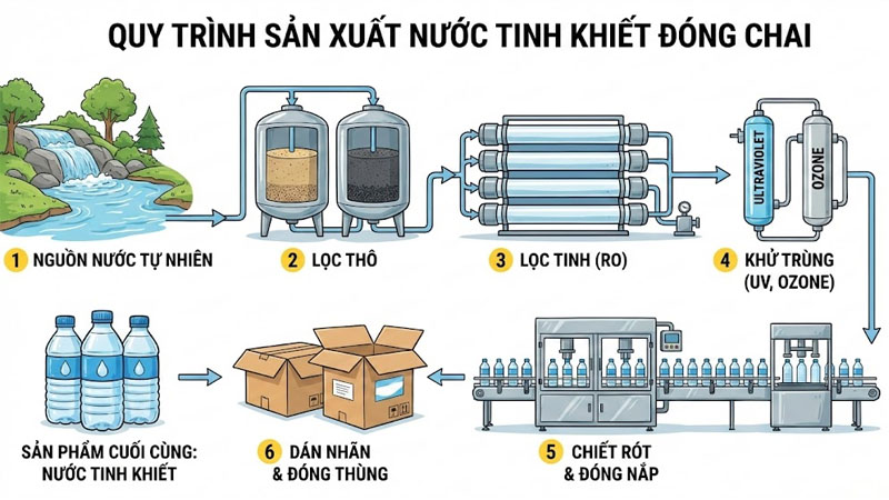 Sản xuất nước tinh khiết có thể tùy chỉnh hương vị?