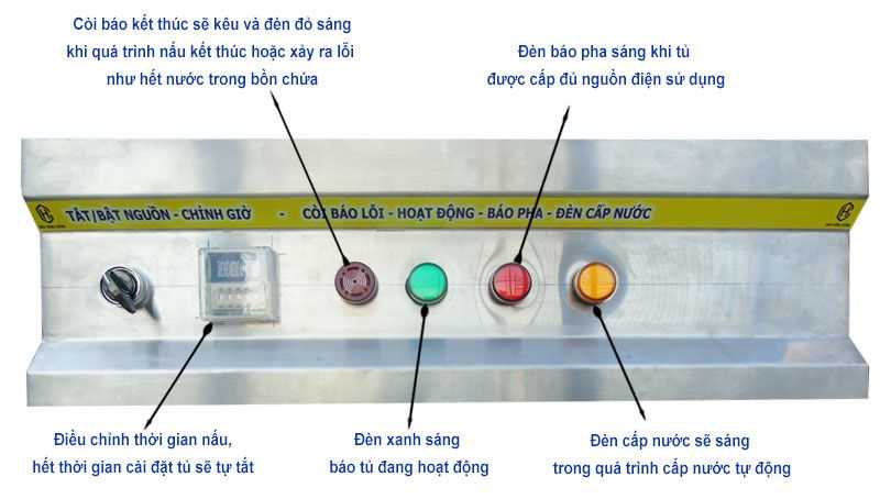 Đèn báo pha của tủ hấp cơm công nghiệp