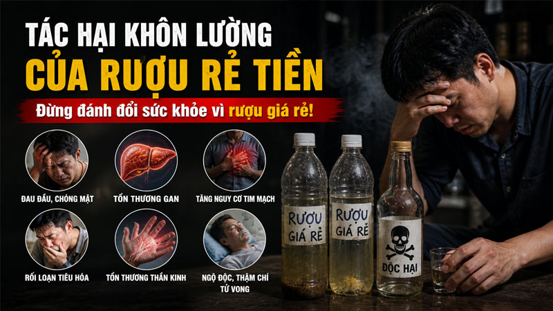 Tác hại của rượu rẻ tiền