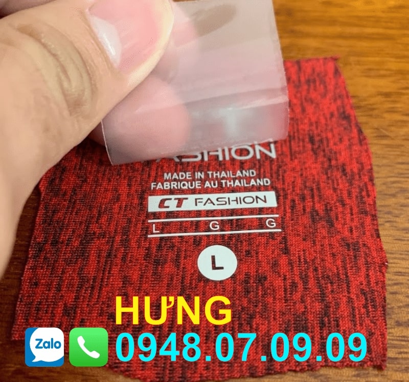 Tem nhãn ép nhiệt quần áo