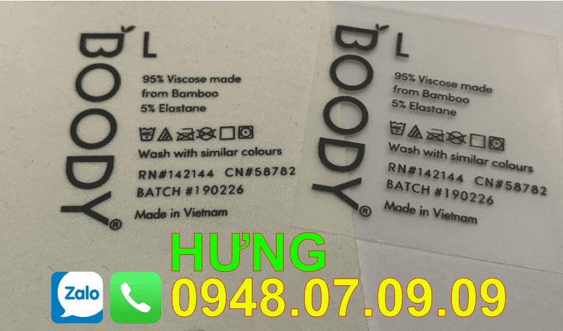 nhãn ép nhiệt chất lượng