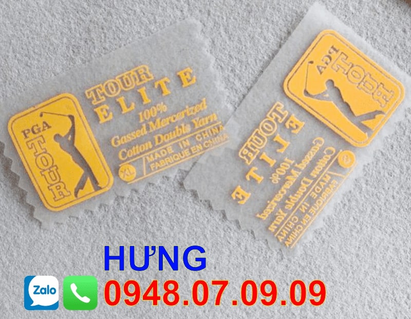 Nhãn ép nhiệt may mặc
