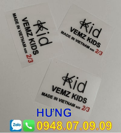 nhãn ép nhiệt găng tay