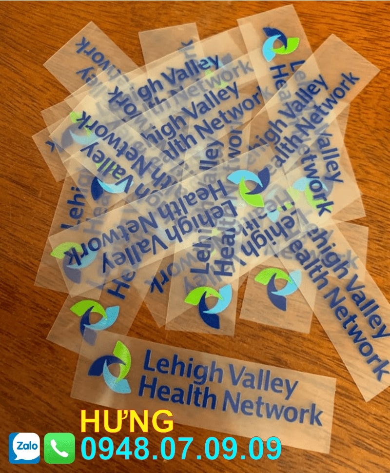 Tem nhãn ép nhiệt quần áo