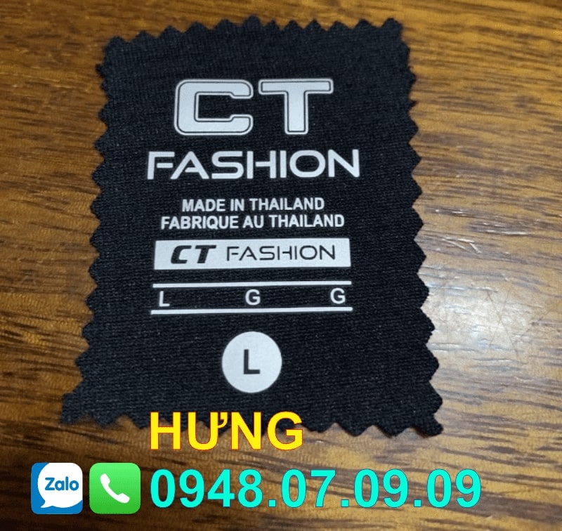 Tem nhãn ép nhiệt quần áo