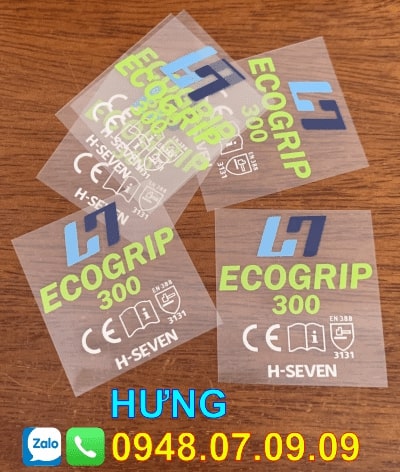 nhãn ép nhiệt găng tay