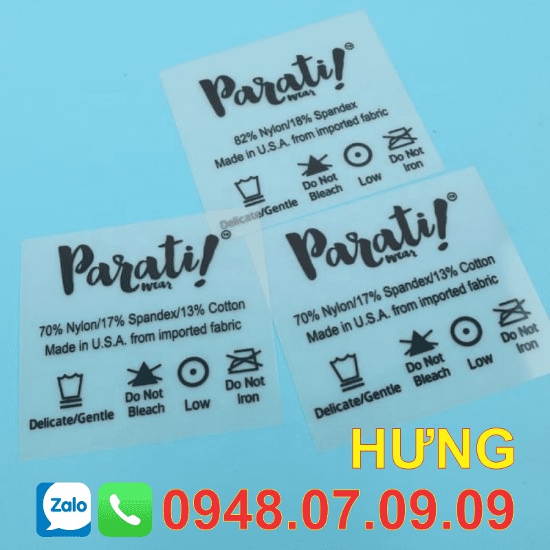 Mác áo ép nhiệt