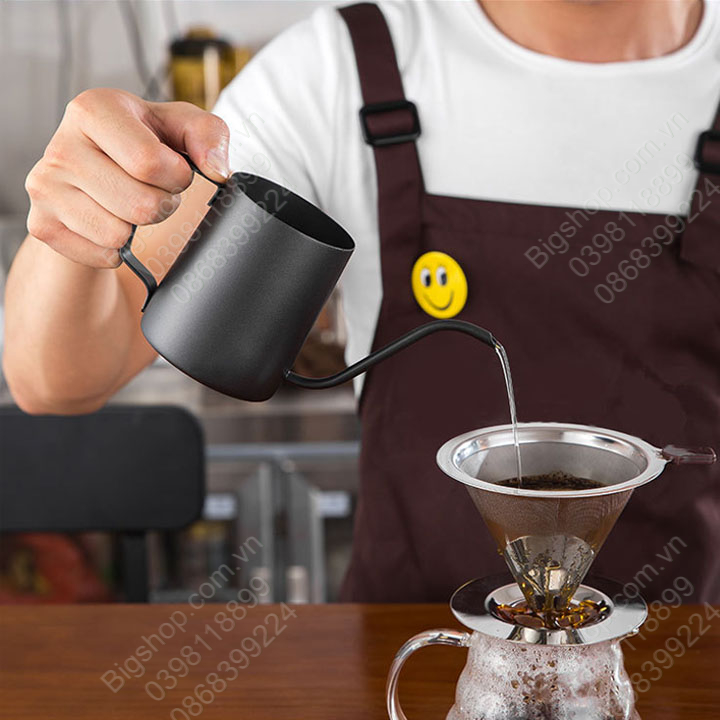 Ấm pha cà phê cổ ngỗng 350ml làm bằng Inox 304 cao cấp