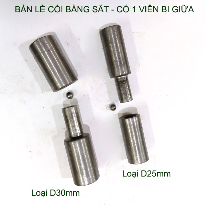 01 Bản lề cối bằng sắt có 01 bi, đường kính 25-35mm tùy chọn