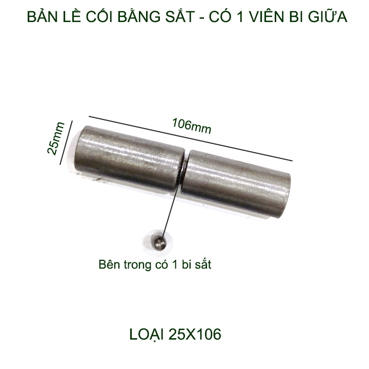 01 Bản lề cối bằng sắt có 01 bi, đường kính 25-35mm tùy chọn
