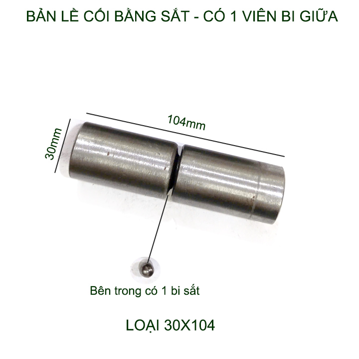 01 Bản lề cối bằng sắt có 01 bi, đường kính 25-35mm tùy chọn
