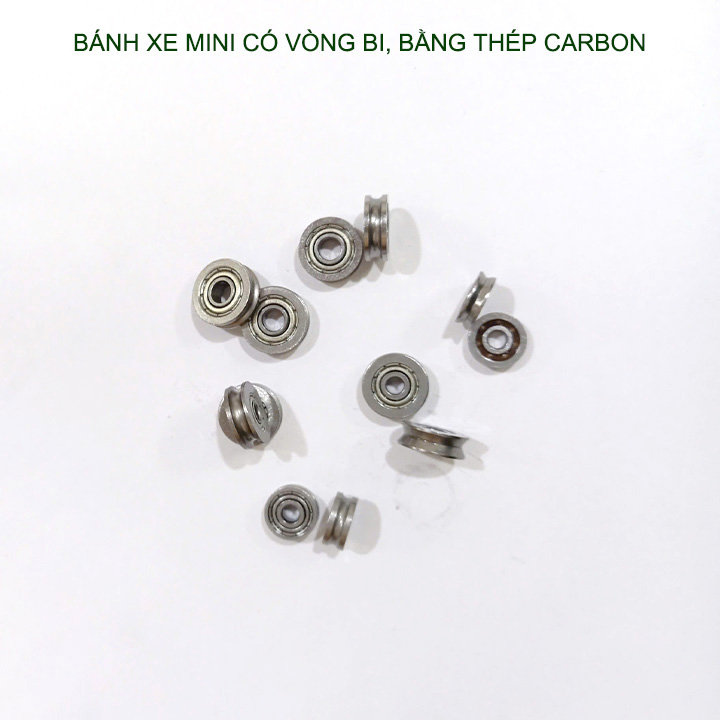 Bộ 10 cái vòng bi mini có rãnh UV623-604 bằng thép carbon, dùng dẫn hướng, bánh xe các loại