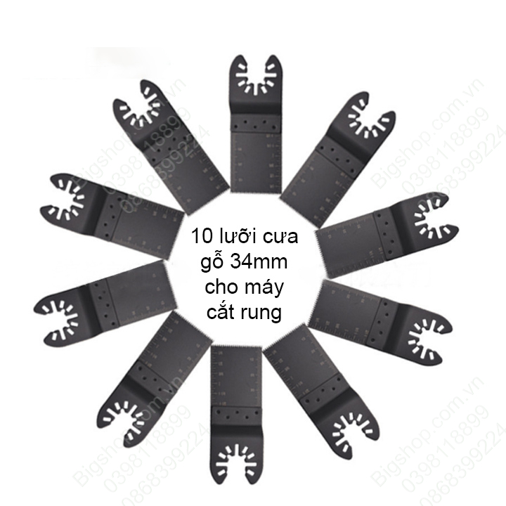 Lưỡi cưa gỗ rung đa năng, bộ 5 lưỡi hoặc 10 lưỡi tùy chọn