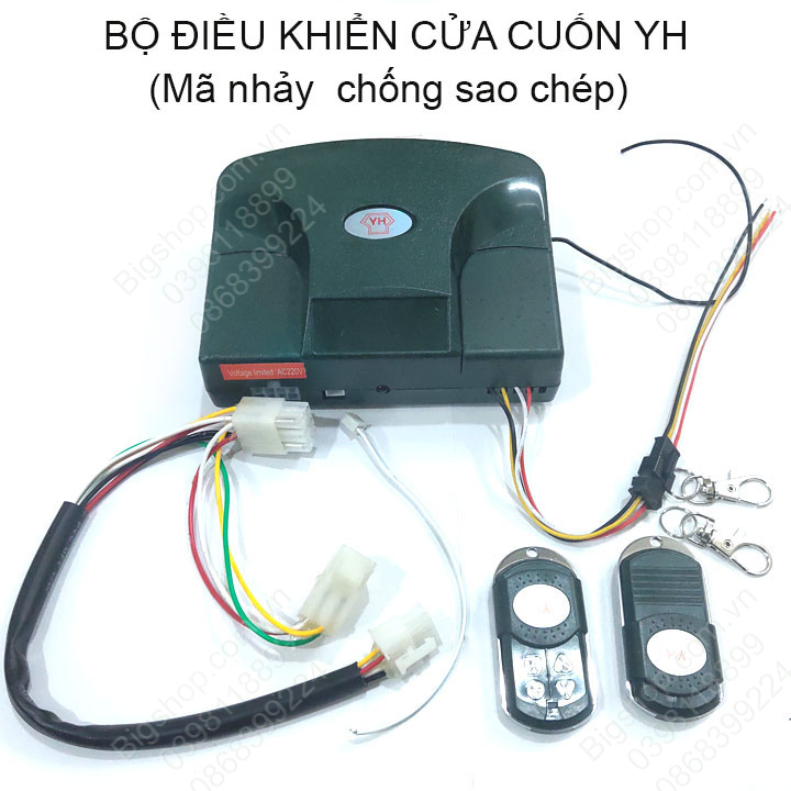 Bộ điều khiển cửa cuốn mã nhảy chống sao chép kèm 2 remote