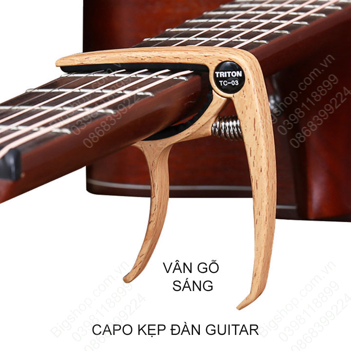 Capo kẹp đàn Guitar để tăng độ cao của âm, bằng hợp kim chắc chắn