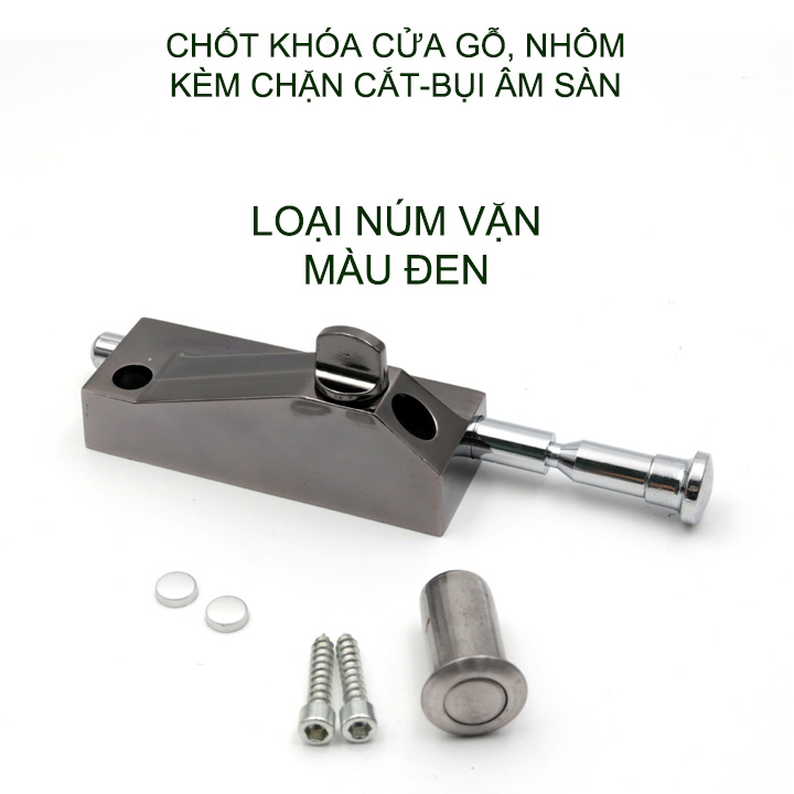 Chốt chặn cửa bằng hợp kim chắc chắn kèm đầu chặn cát, bụi bẩn âm sàn (loại có chìa khóa hoặc núm vặn tùy chọn)