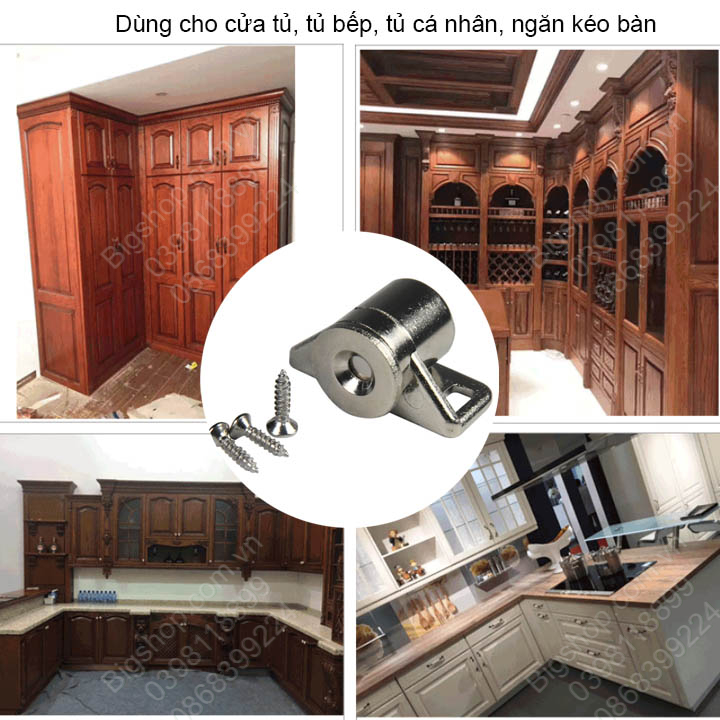 Chốt nam châm mini cho cánh cửa tủ, ngăn kéo bàn với lực hút mạnh, hình tròn nhiều màu sắc