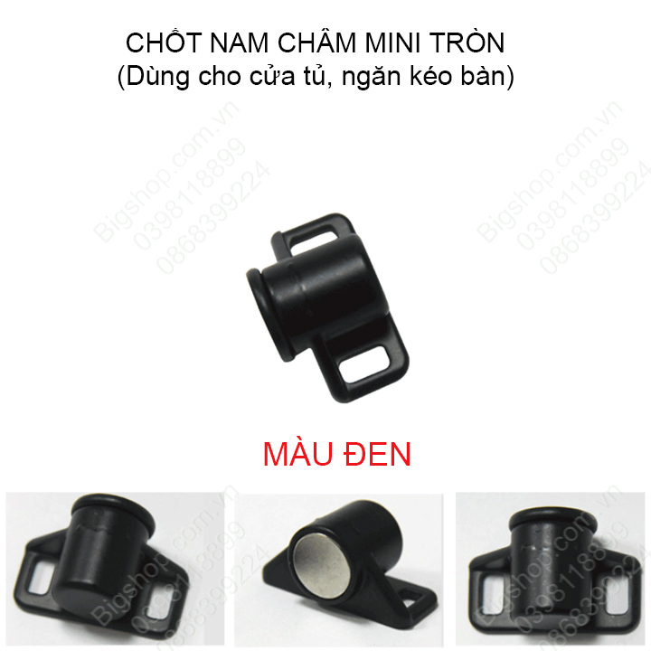 Chốt nam châm mini cho cánh cửa tủ, ngăn kéo bàn với lực hút mạnh, hình tròn nhiều màu sắc