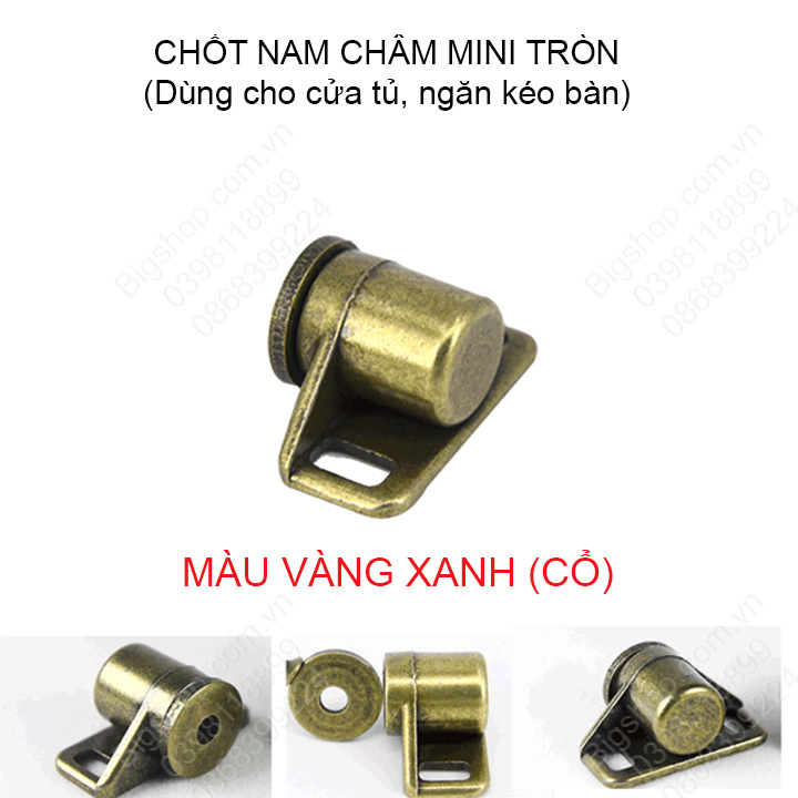 Chốt nam châm mini cho cánh cửa tủ, ngăn kéo bàn với lực hút mạnh, hình tròn nhiều màu sắc