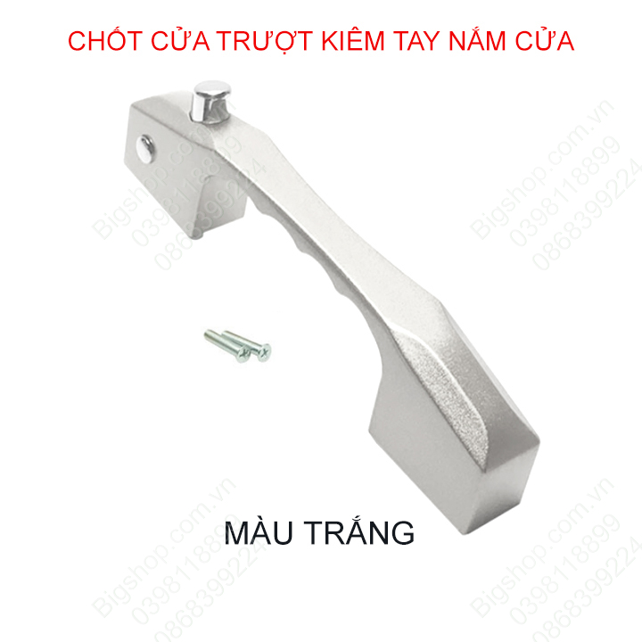 Chốt cửa kiêm tay nắm cho cửa trượt, cửa lùa, cửa sổ - cửa đi lắp cho cửa nhôm, cửa nhựa
