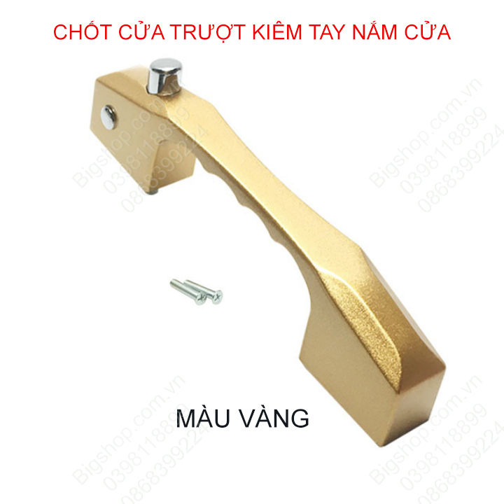 Chốt cửa kiêm tay nắm cho cửa trượt, cửa lùa, cửa sổ - cửa đi lắp cho cửa nhôm, cửa nhựa