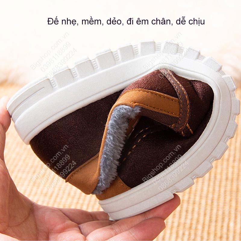 Giày lười giữ nhiệt nam với lớp bông giữ nhiệt bên trong, loại tốt