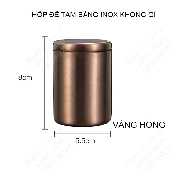 Hộp để tăm tre bằng inox không gỉ, có nhiều màu cho khách lựa chọn