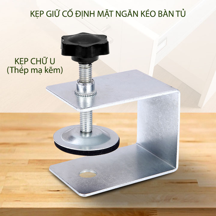 Kẹp giữ cố định ngăn kéo bàn tủ, bằng hợp kim chắc chắn