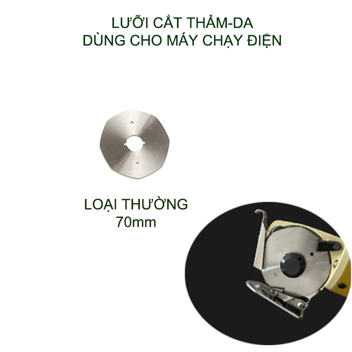 01 Lưỡi cắt thảm, da dùng thay thế cho máy cắt chạy điện, bằng thép cacbon (nhiều cỡ cho khách chọn)