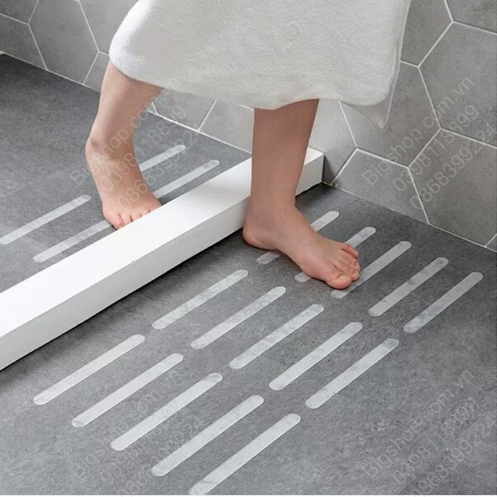 Miếng dán chống trơn trượt nhà tắm, bằng nhựa PEVA chống nước