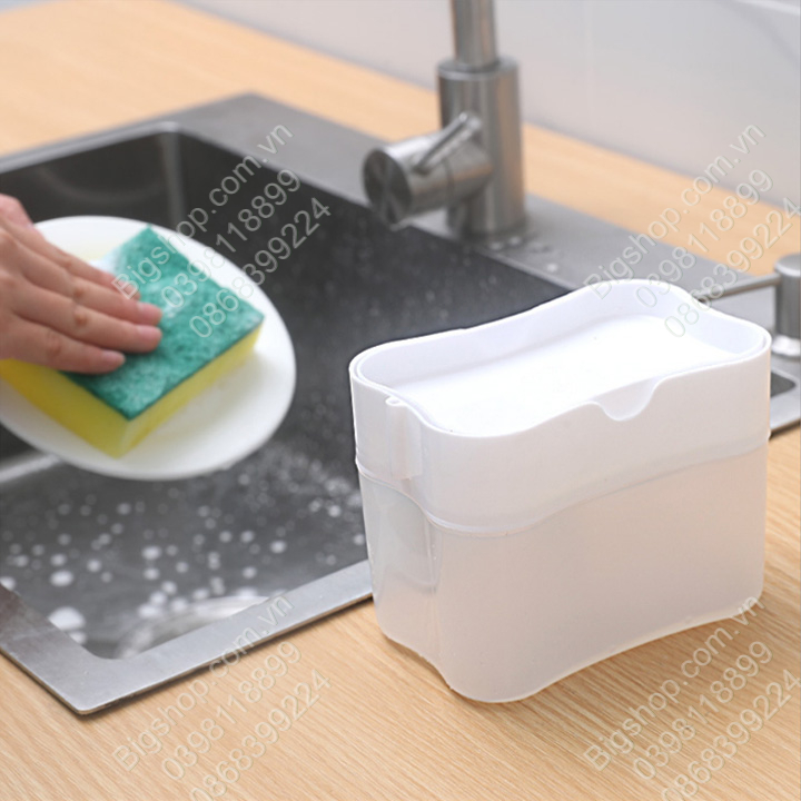 Hộp đựng dầu rửa chén bát thông minh kèm miếng xốp (kho hàng Hà Nội)