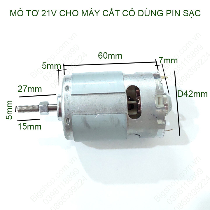 Mô tơ 21V cho máy cắt cỏ chạy pin sạc
