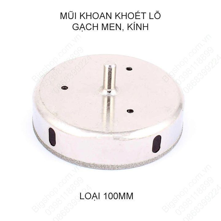 Mũi khoan khoét lỗ gạch men, kính, gốm sứ đa năng, kích thước từ 45-120mm