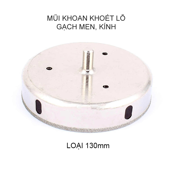 Mũi khoan khoét lỗ gạch men, kính, gốm sứ đa năng, kích thước từ 130-160mm tùy chọn