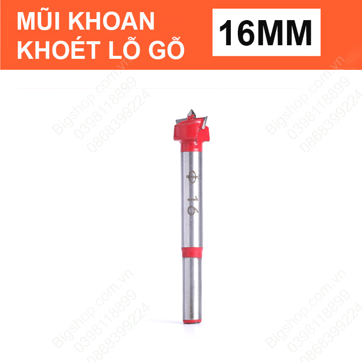 Mũi khoan khoét lỗ gỗ, loại tốt 4 cạnh, có nhiều kích thước cho khách lựa chọn